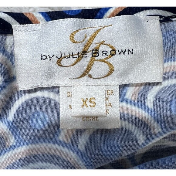 JB by Julie Brown Geometric Print Long Sleeve Wrap Dress - Size XS - Picture 5 of 7